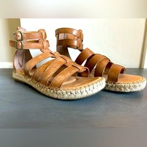 Born Drilles Gladiator Leather Sandals Size 8